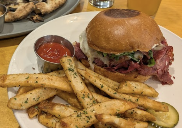 Southern Yankee Crafthouse signature dishes Wood-Fired WingsSweet & Spicy PepperoniSouthern Yankee Craft Burger